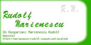 rudolf marienescu business card